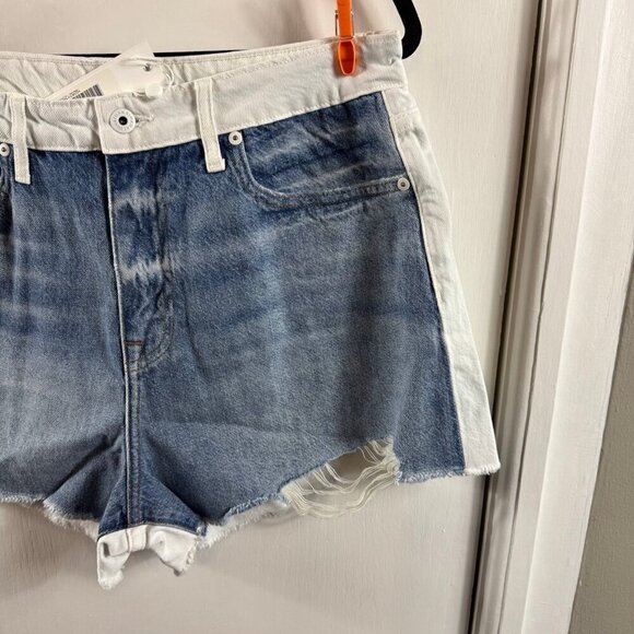 JONATHAN SIMKHAILeo High Rise Denim Shorts In Two-toned Pismo$195 - Picture 4 of 10